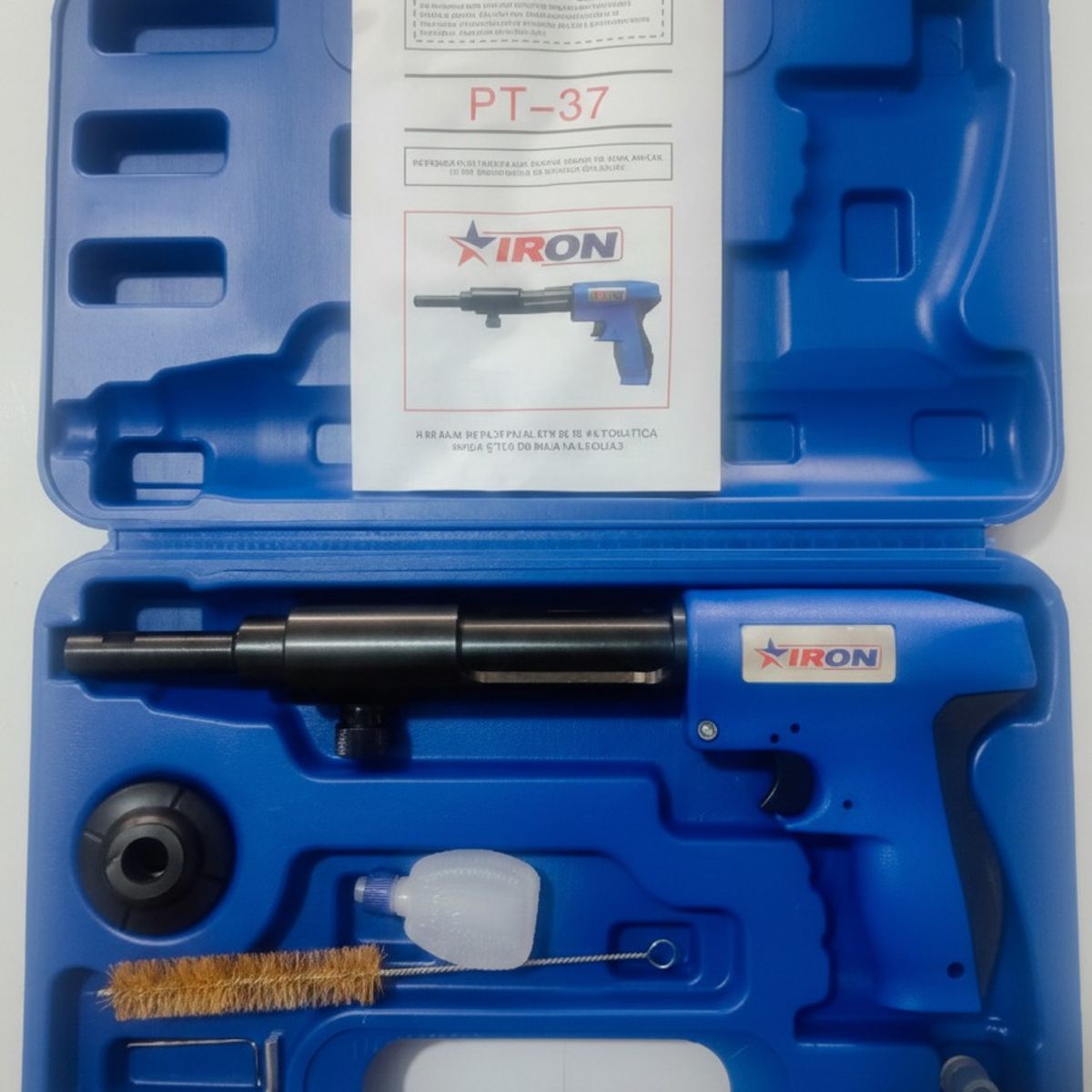 GENERICO - Pistola Fijación a pólvora (clavadora) Calibre 22 Color Azul - IRON