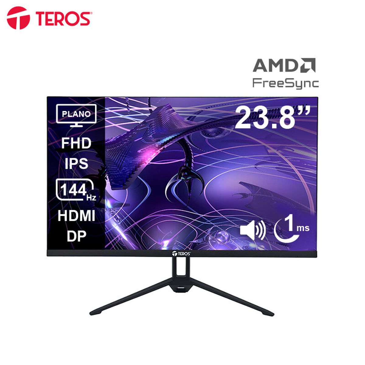 TEROS - Monitor plano TEROS TE-2417S 238 FHD IPS 144Hz 1ms HDMI DP