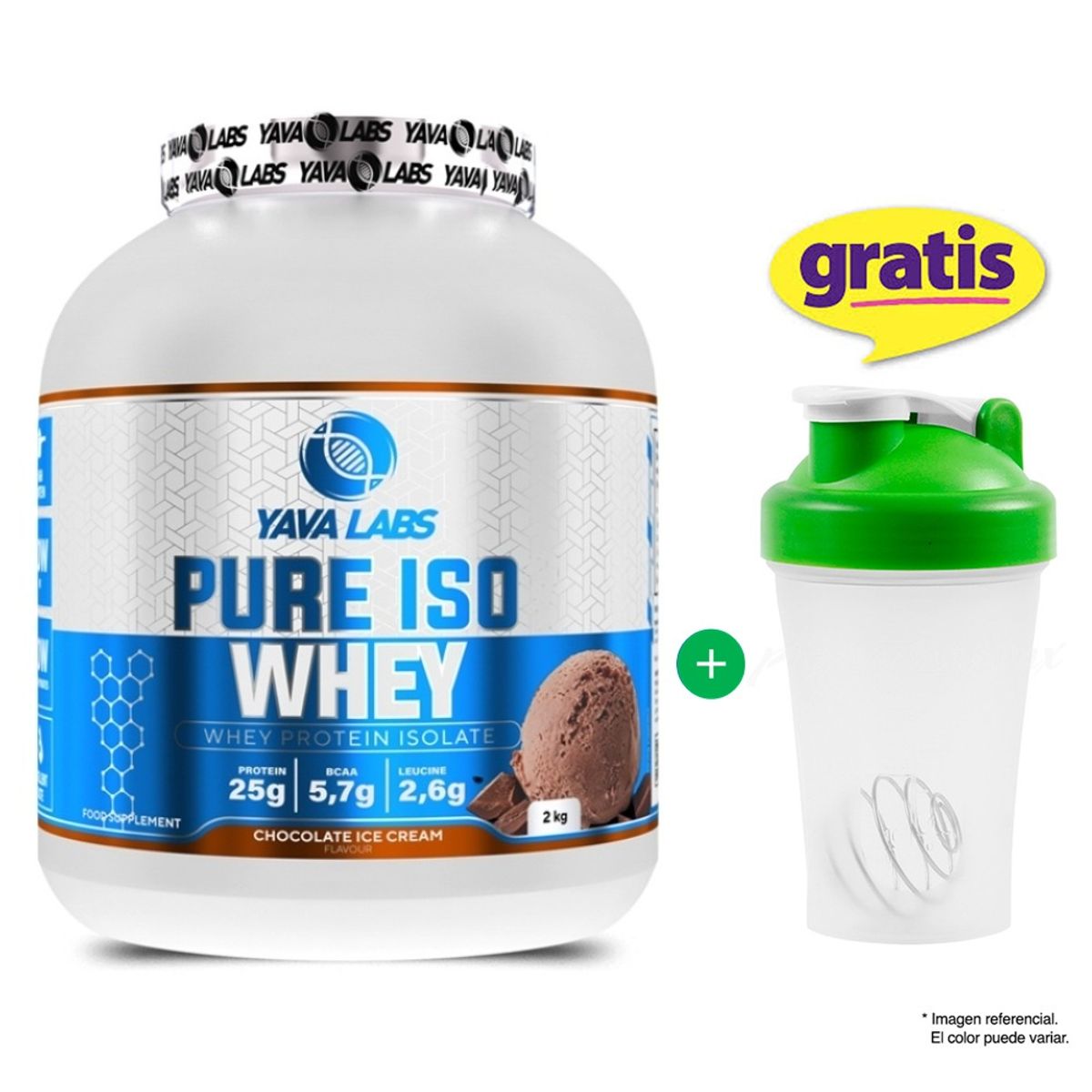 GENERICO - PURE ISO WHEY CHOCOLATE YAVA LABS - 2 kg Proteína - 65 servicios