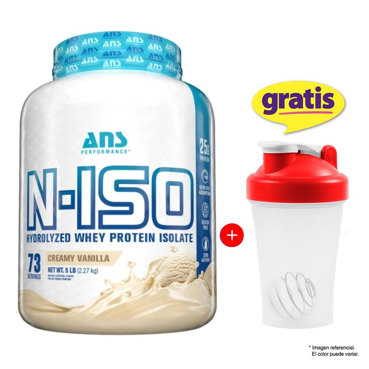 ANS PERFORMANCE - Proteína ANS Hidrolizada WHEY PROTEIN ISOLATE 2.27 Kg Vainilla