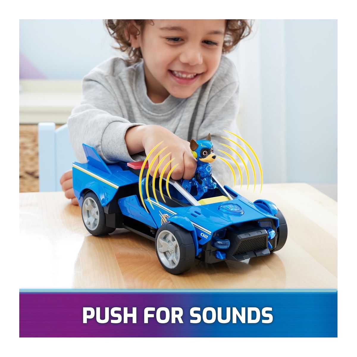 SPIN MASTER - Vehiculo Paw Patrol Crusero Transformable Chase Patrulla Canina con Luces y Sonidos