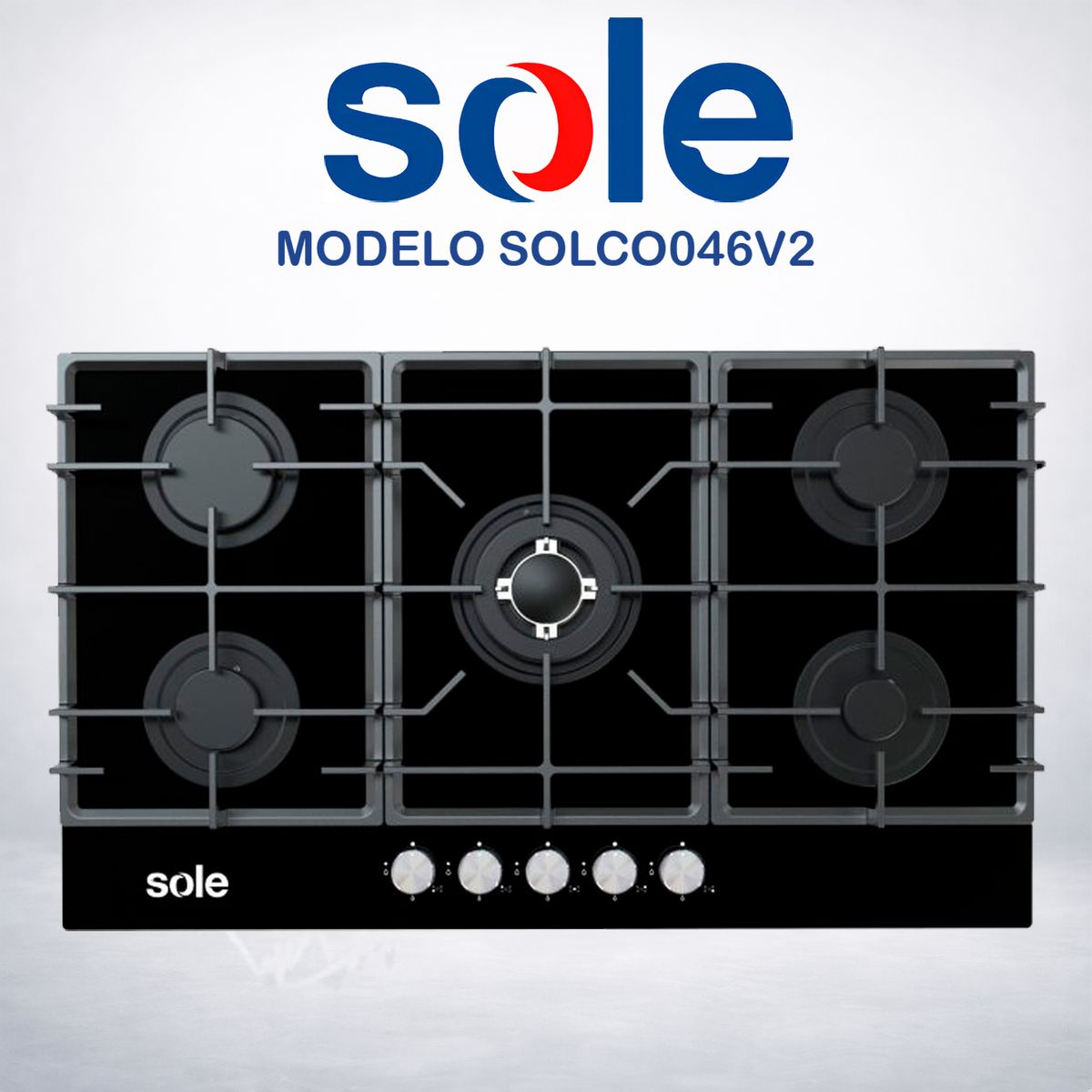 SOLE - Cocina Empotrable Sole 5 Hornillas 86 cm SOLCO046V2