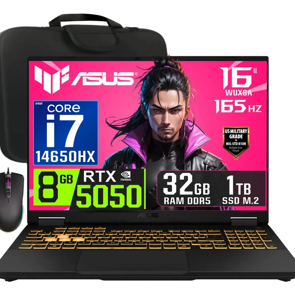 ASUS - Laptop Asus TUF Gaming F16 intel core i7-14650HX Nvidia 8GB RTX5050 Ram 32gb 1tb ssd 16″ wuxga 165Hz
