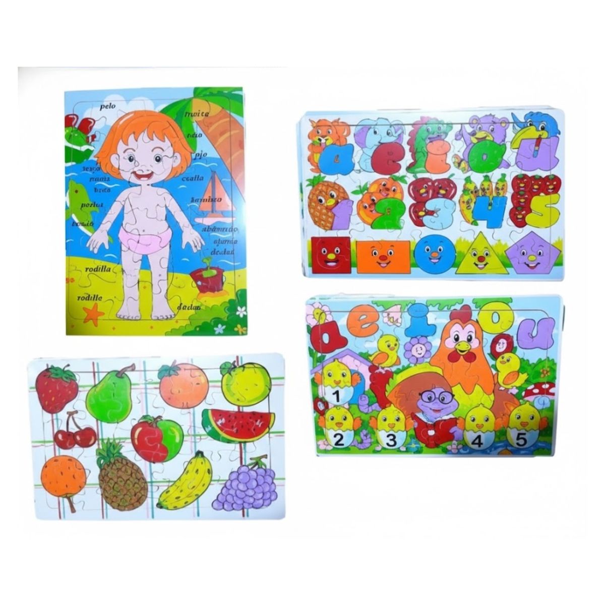 GENERICO - Rompecabeza Plana de Madera x20 Piezas Cuerpo Humano