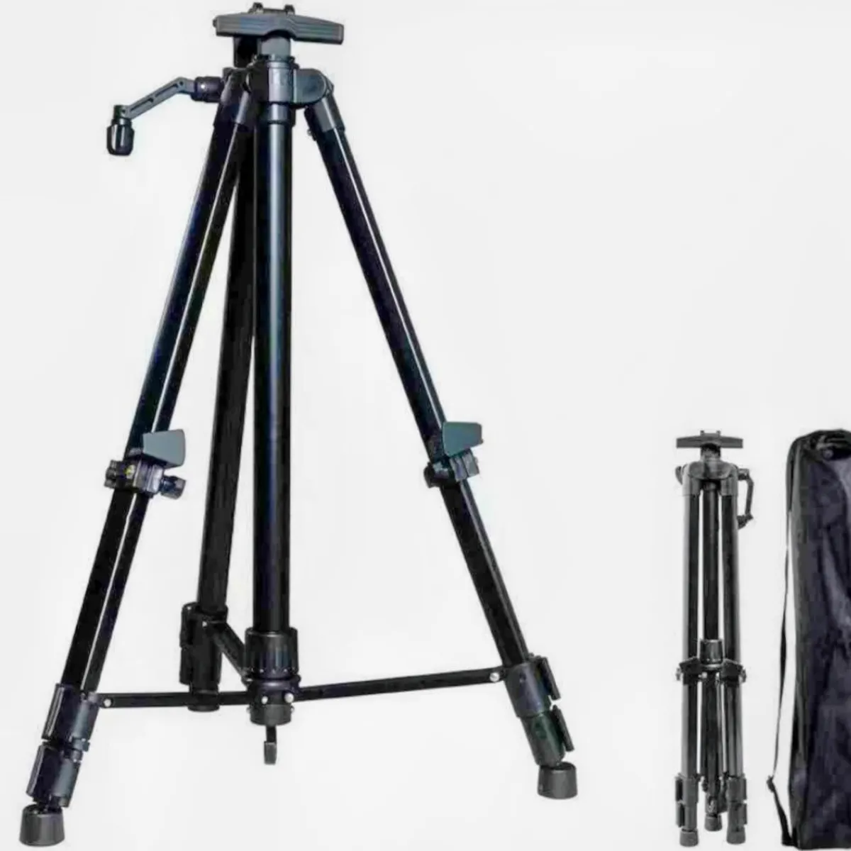 GENERICO - Caballete Portátil Metálico Ajustable hasta 1.50 m – Negro