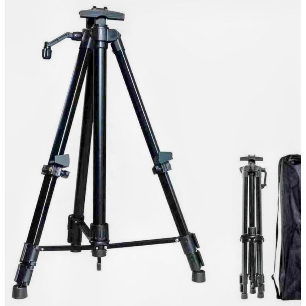 GENERICO - Caballete Portátil Metálico Ajustable hasta 1.50 m – Negro