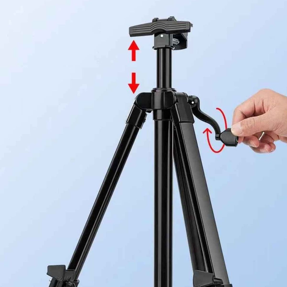 GENERICO - Caballete Portátil Metálico Ajustable hasta 1.50 m – Negro