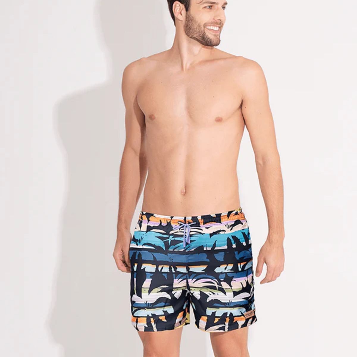 CHAMELA - SHORT DE PLAYA HOMBRE ESTAMPADO 40655
