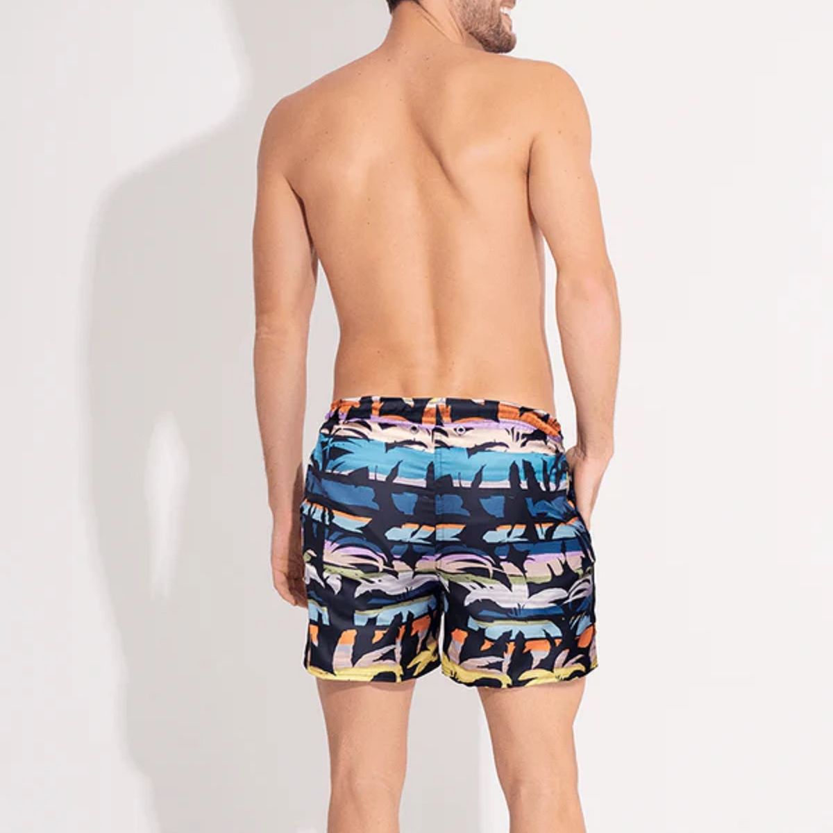 CHAMELA - SHORT DE PLAYA HOMBRE ESTAMPADO 40655