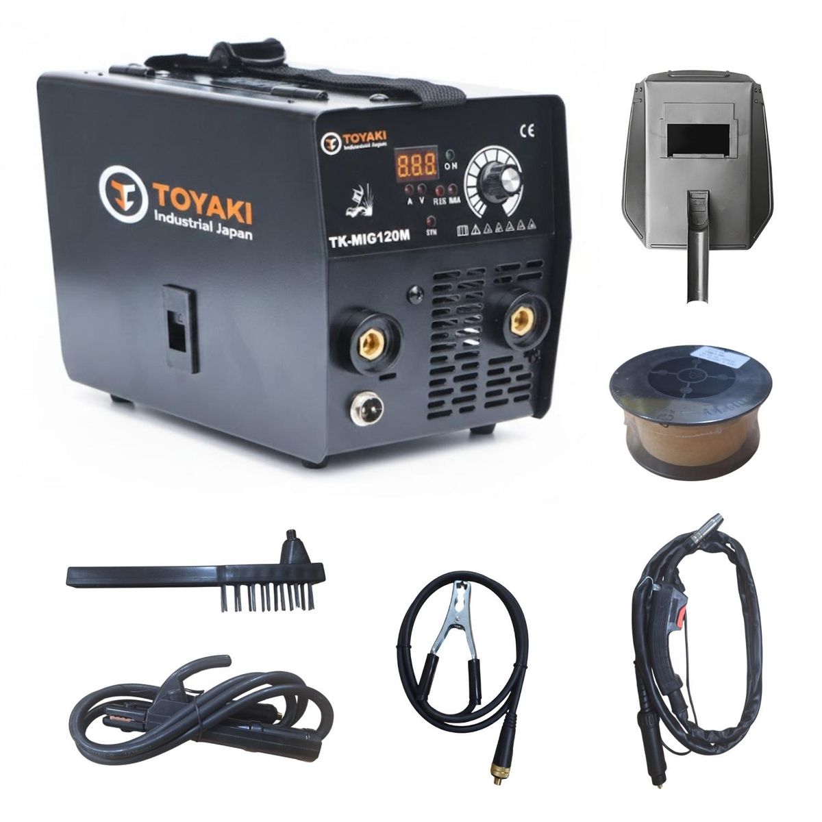 TOYAKI - Soldadora inverter MIG FLUX 120A Toyaki