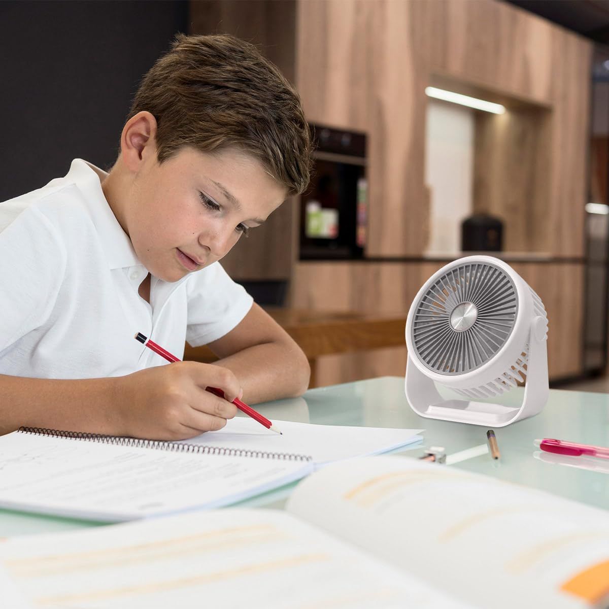 GENERICO - ventilador portatil para  escritorio USB recargable 3 velocidades