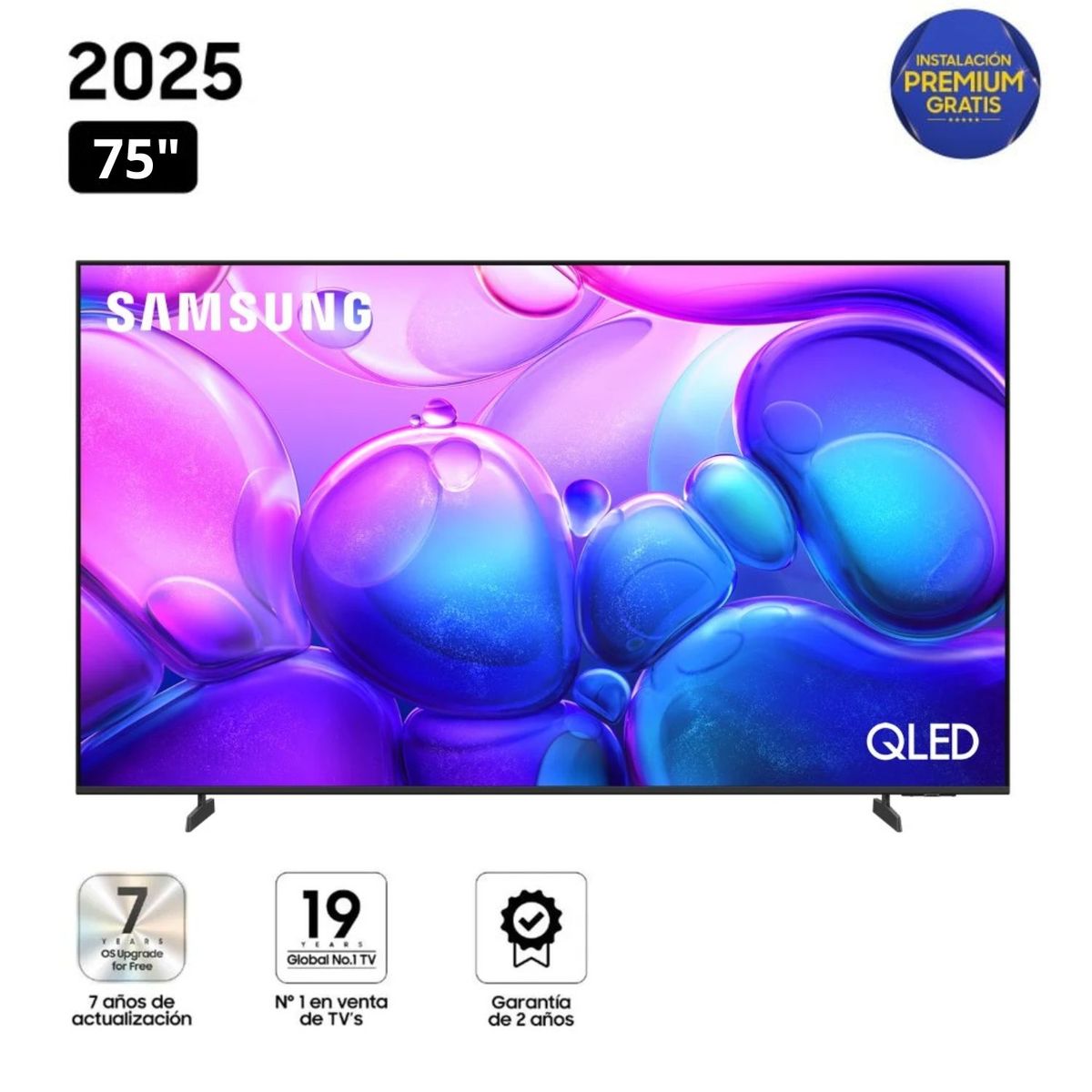 SAMSUNG - Televisor Samsung QLED 75" Smart TV 4K QN75Q6FA - Nuevo 2025
