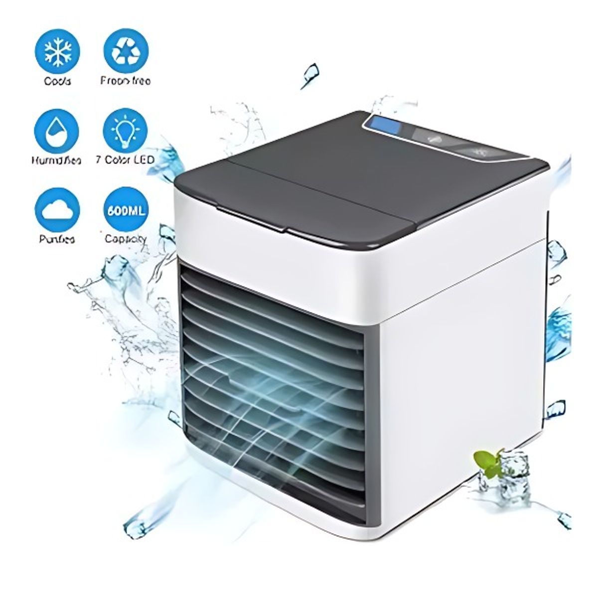 GENERICO - MINI VENTILADOR PORTÁTIL 600ML 3 VELOCIDADES HUMIDIFICADOR SILENCIOSO MULTIFUNCIONAL