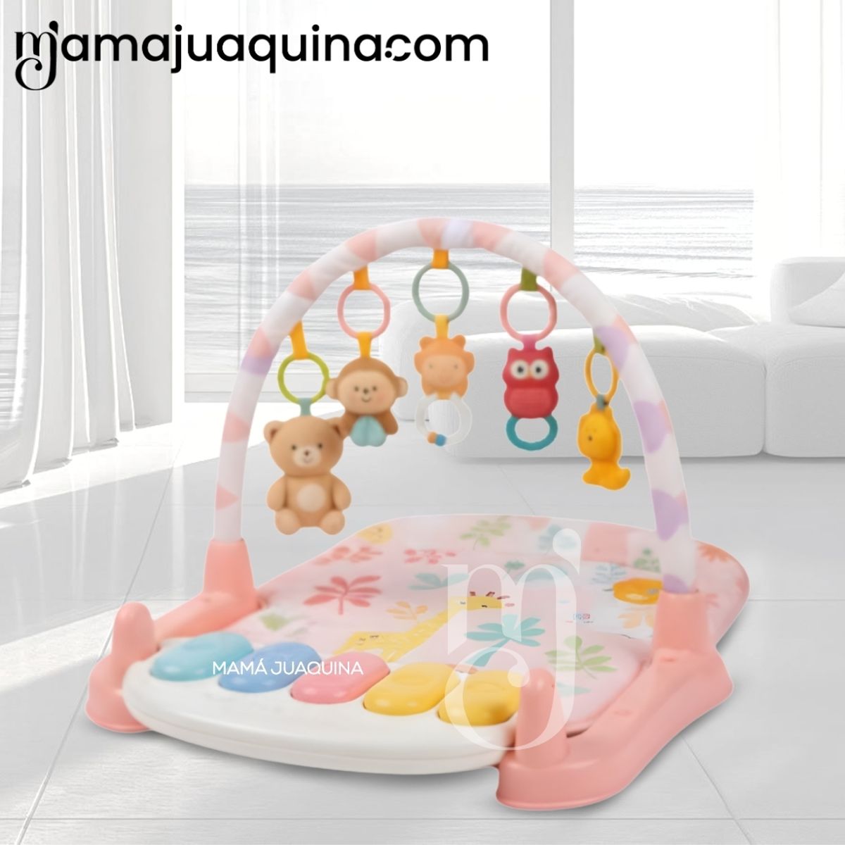 Baby - Gimnasio Interactivo con Bluetooth y Alfombra «DUGI PLAY» Pink