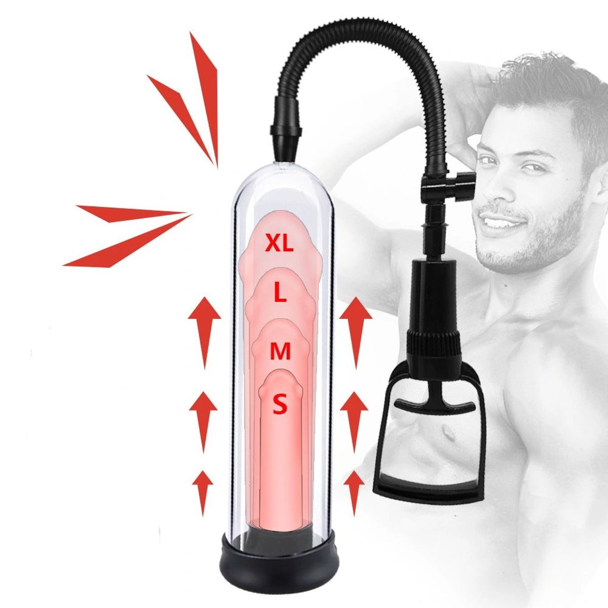 OEM - Bomba de Vacío para Pene Bomba Agrandamiento Hombres Aspiradora Manual Mejora Erección Masculina