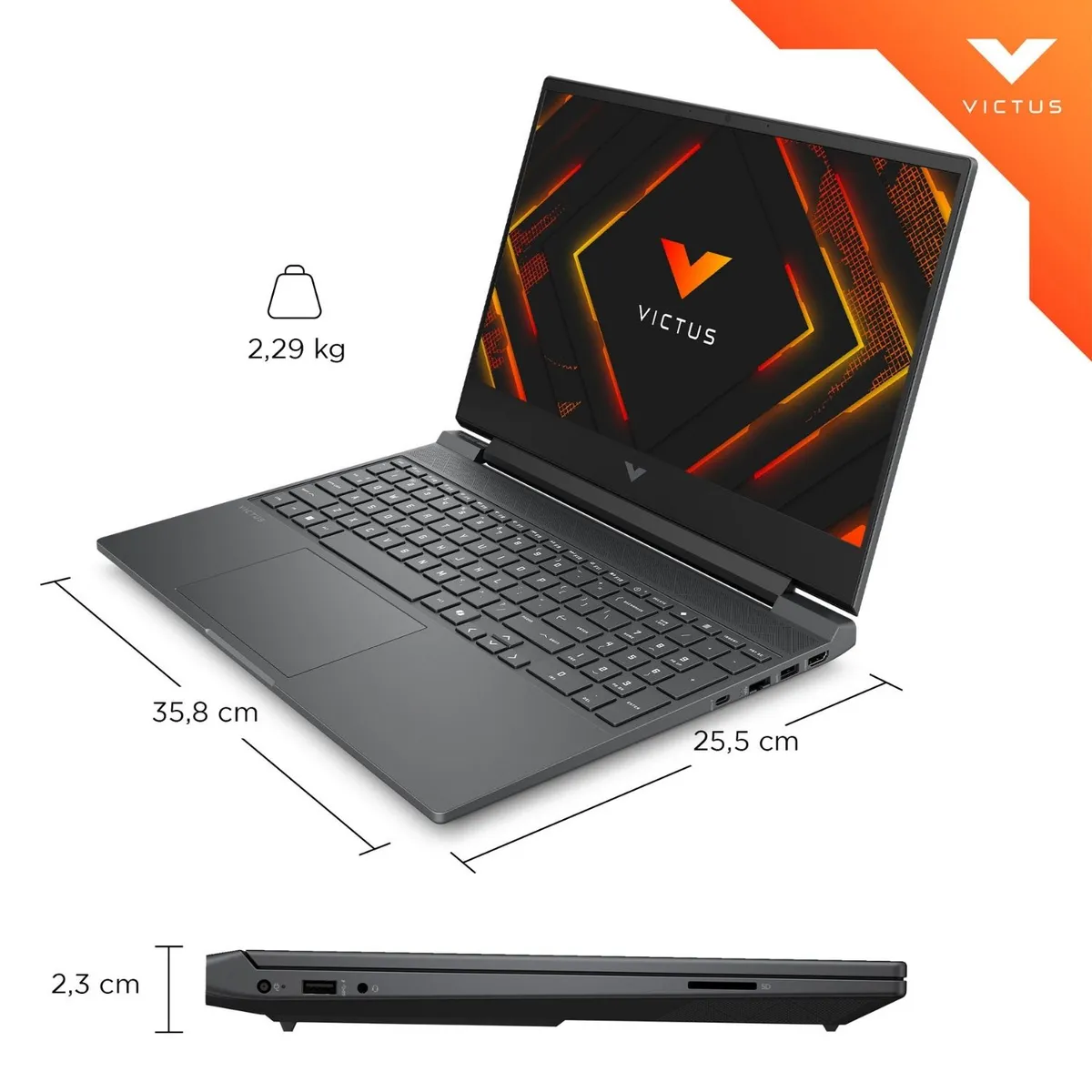 HP - Laptop Victus Gaming 15-fb3022la Ryzen 7 RTX 4050 16GB 512GB SSD 144Hz.