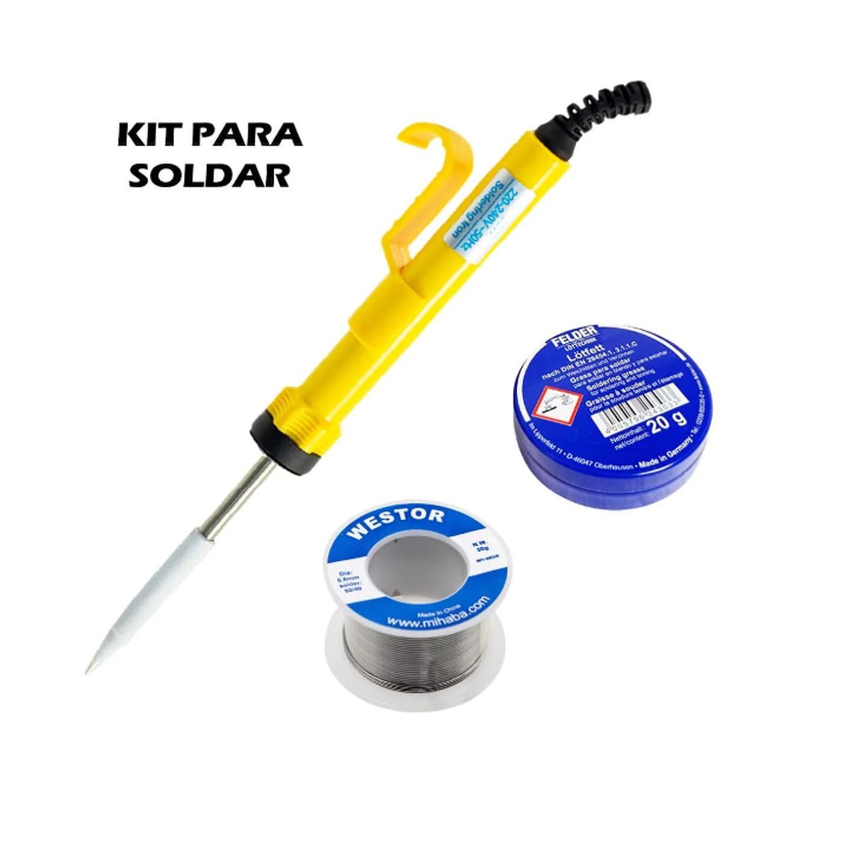 WESTOR - Kit Cautín + Pasta + Soldadura WT-2114-SKIT4 WESTOR
