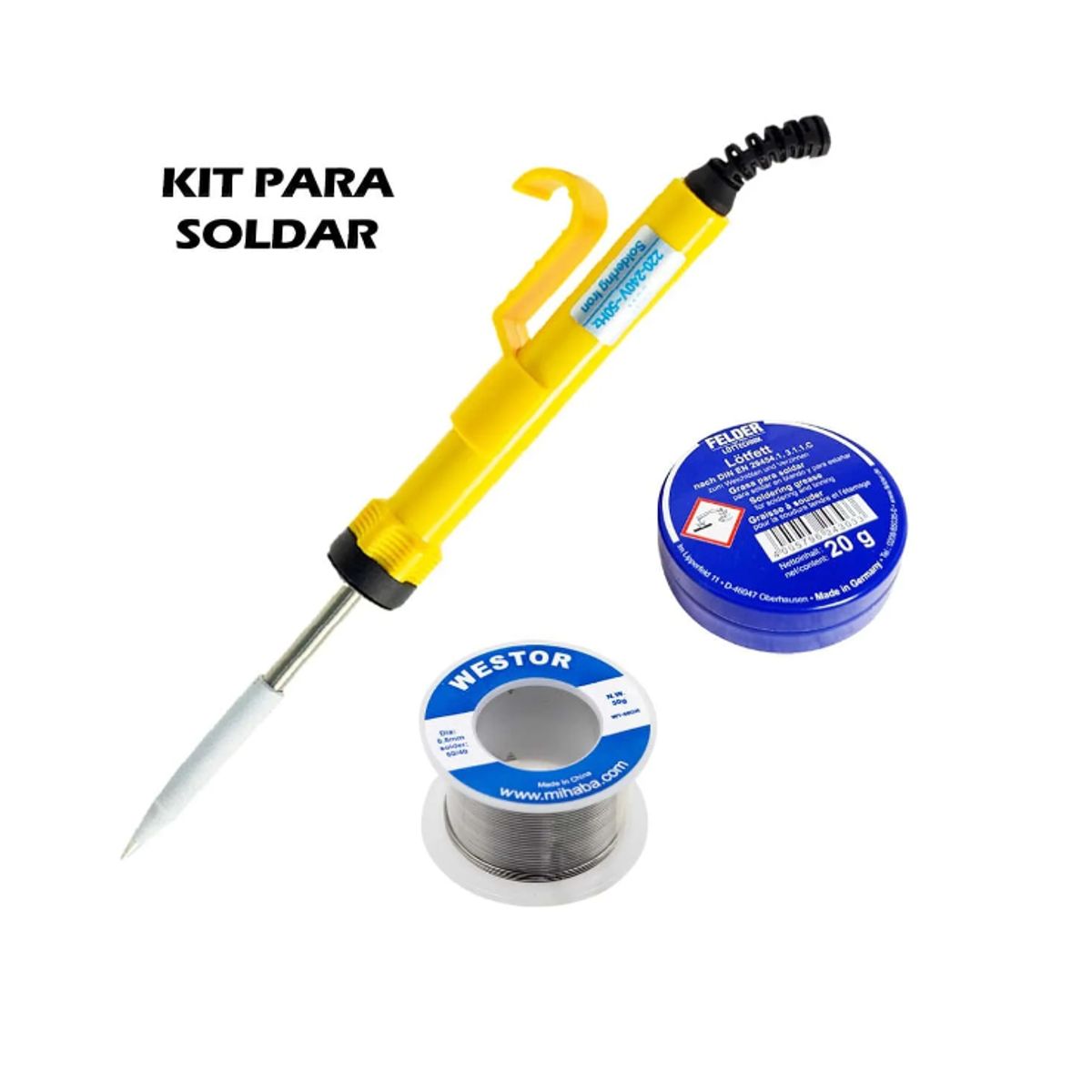 WESTOR - Kit Cautín + Pasta + Soldadura WT-2114-SKIT4 WESTOR