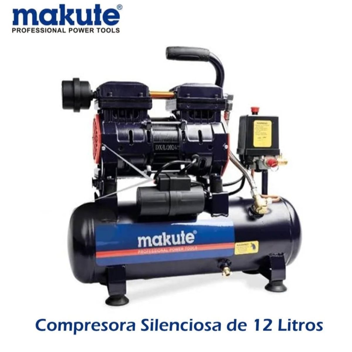 MAKUTE - COMPRESORA  SILENCIOSA DE AIRE DE 12 LITROS – MAKUTE
