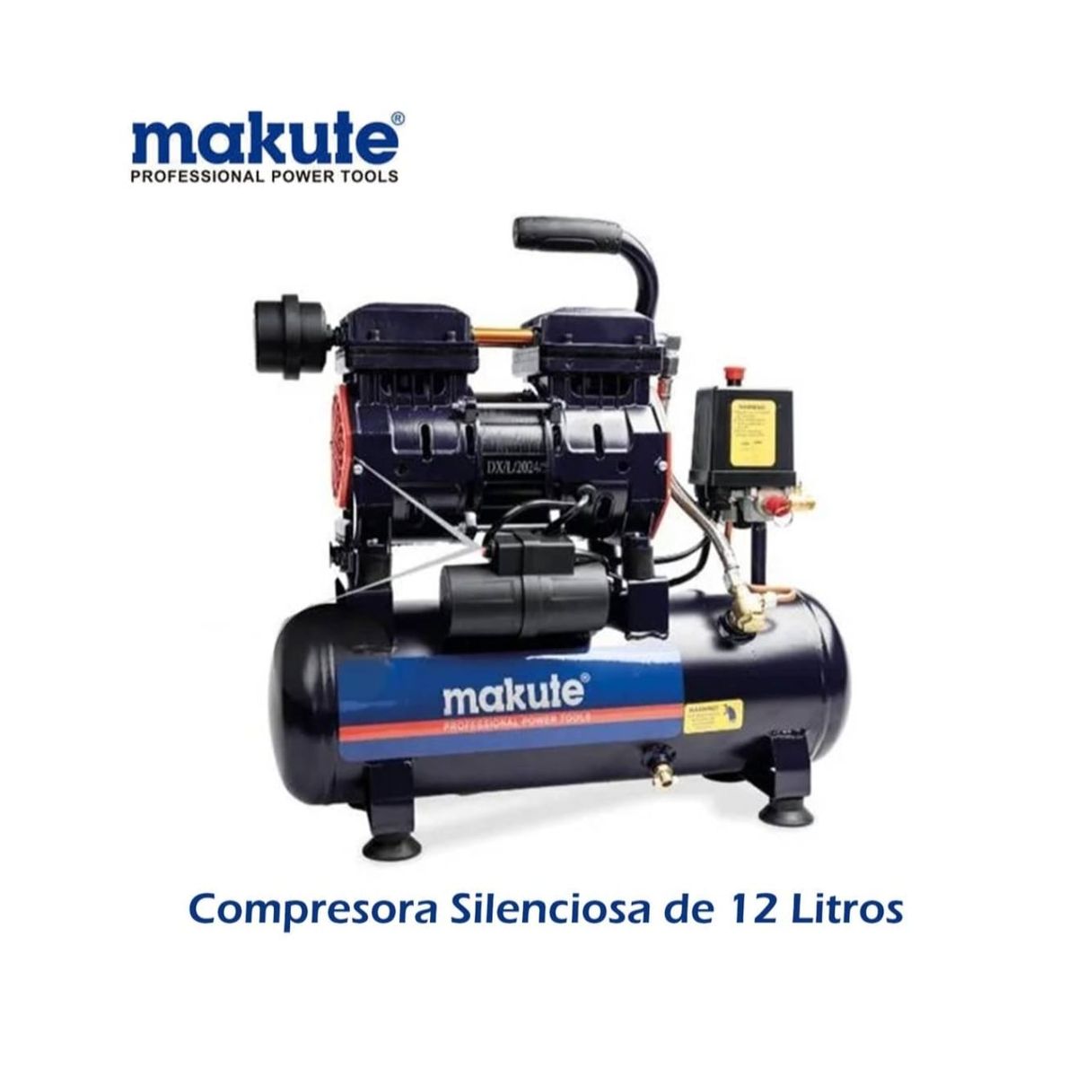MAKUTE - COMPRESORA  SILENCIOSA DE AIRE DE 12 LITROS – MAKUTE