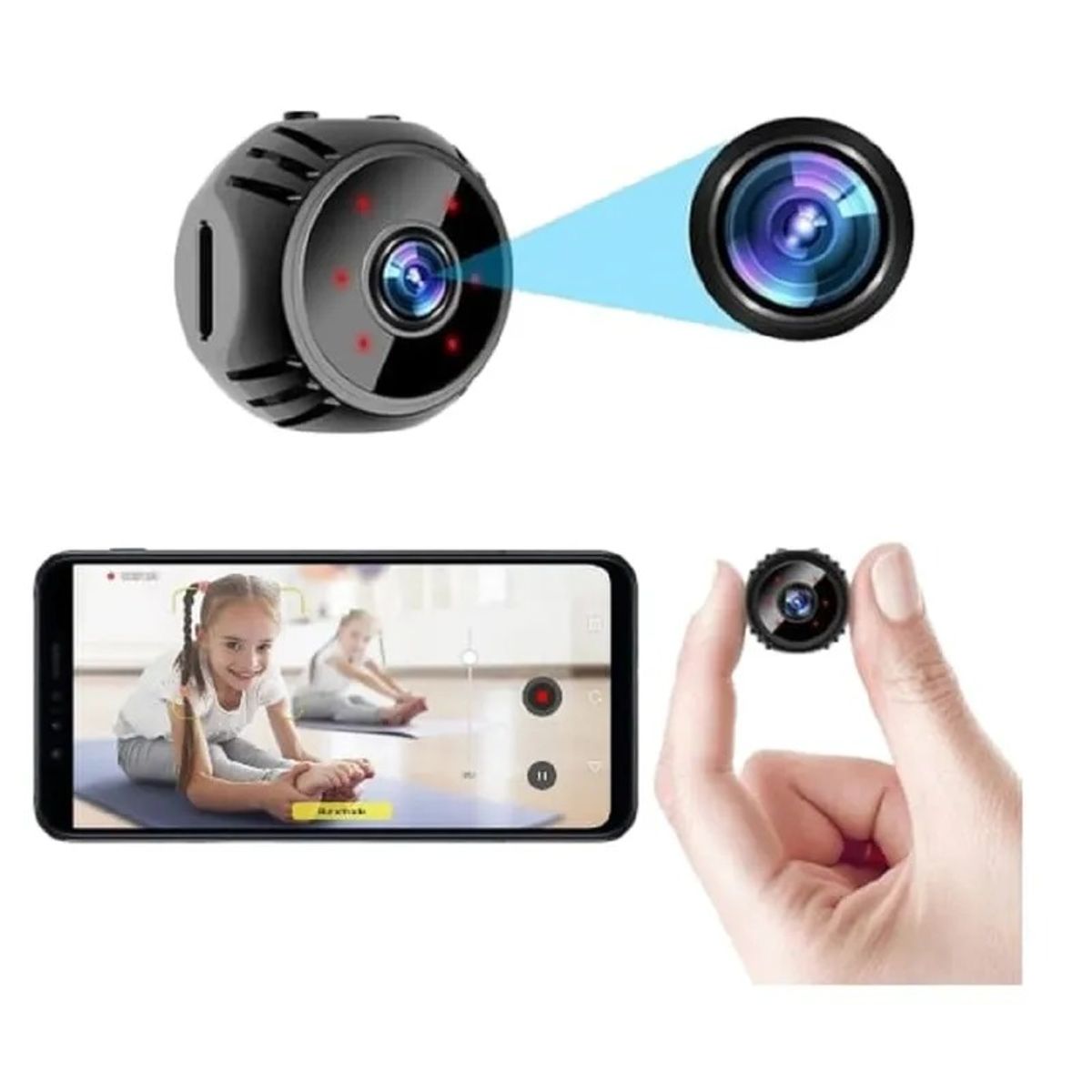 OEM - Mini Cámara de Vigilancia Teléfono Móvil 1080P Inalámbrica Cámara Espía WiFi Oculta Cámara de Niñera