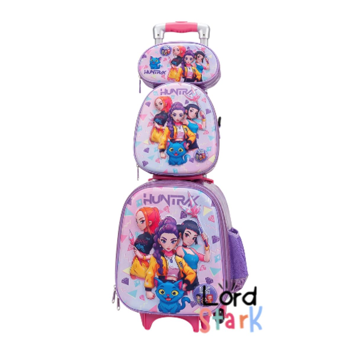GENERICO - MOCHILA KPOP SET DE 3 PIEZAS CON BRILLOS
