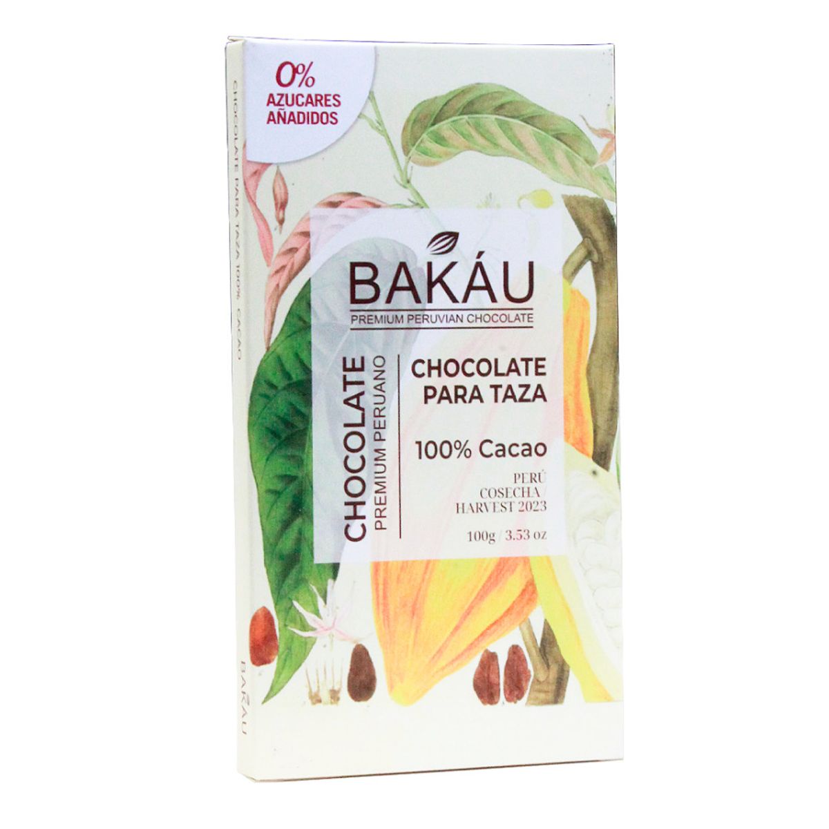 BAKAU - Chocolate Perú Select 100% Cacao x 100g