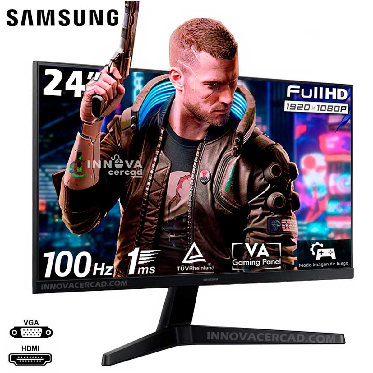 SAMSUNG - MONITOR SAMSUNG LS24F330EALXPE ESSENTIAL S3 24" Full HD 1920 x 1080 100HZ, 1MS