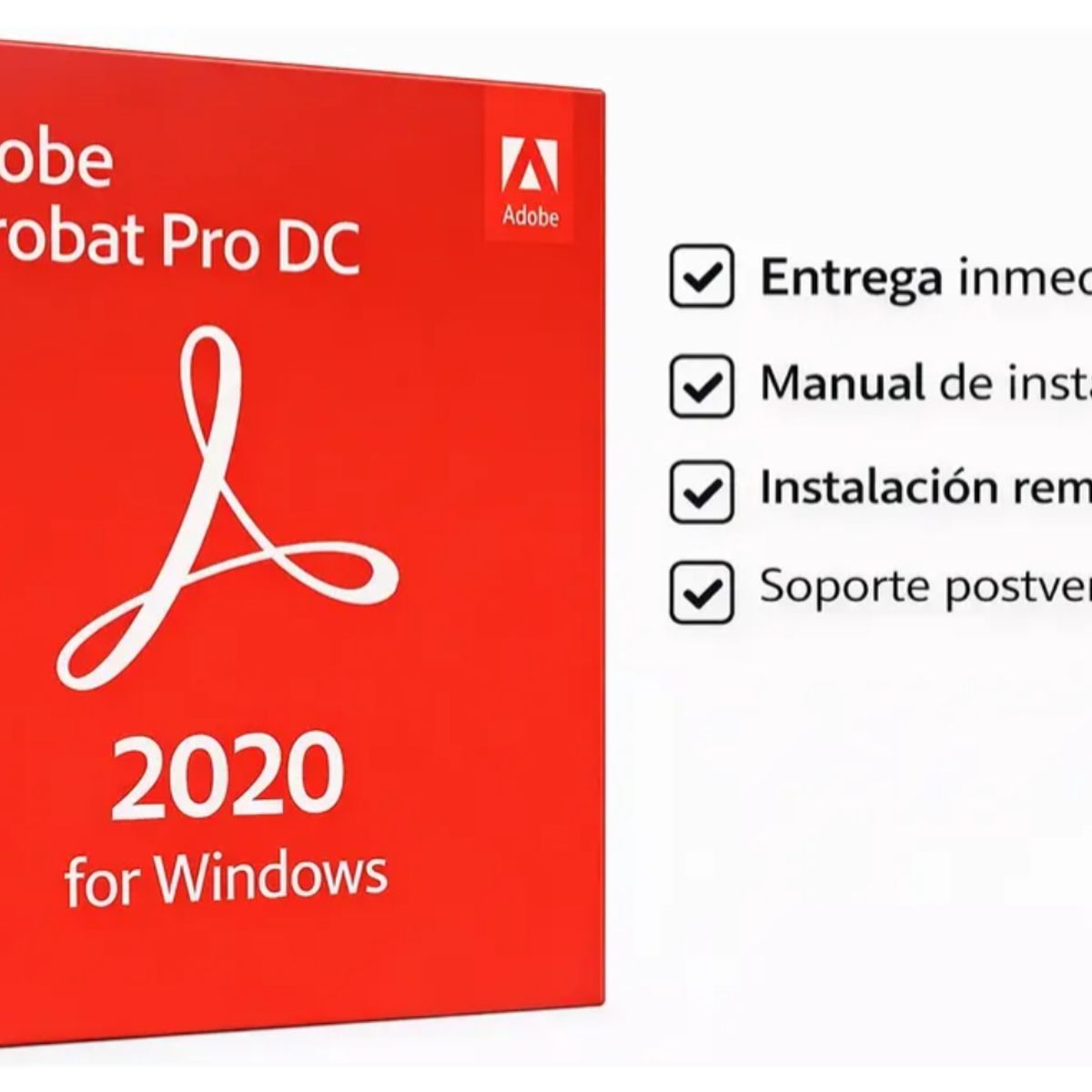 ADOBE - Adobe Acrobat Pro Dc 2020 Para 1 Pc