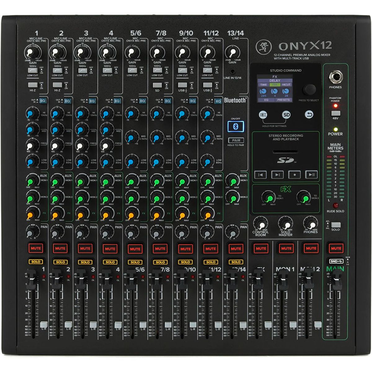 MACKIE - Mezcladora Analógica Mackie Onyx12Multi-Track USB