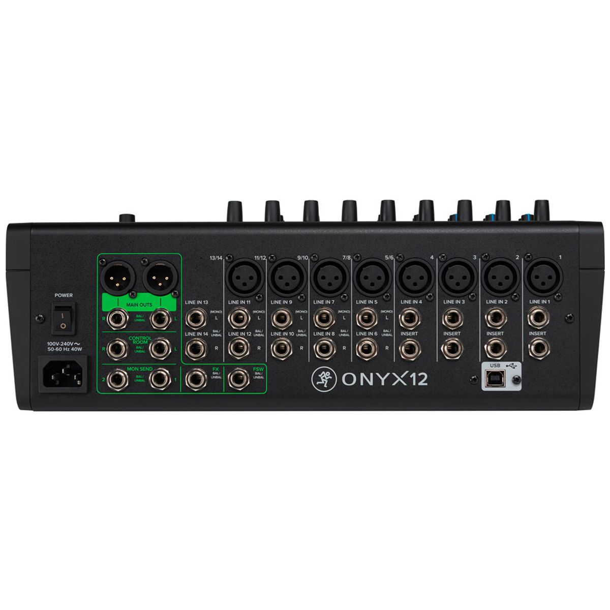 MACKIE - Mezcladora Analógica Mackie Onyx12Multi-Track USB