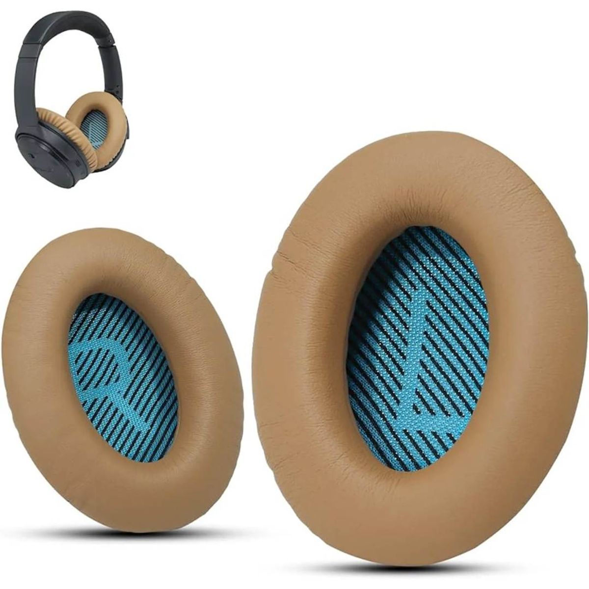GENERICO - Almohadillas para audifono Bose Qc35 Qc25 Qc15 Ae2 Soundtrue marron