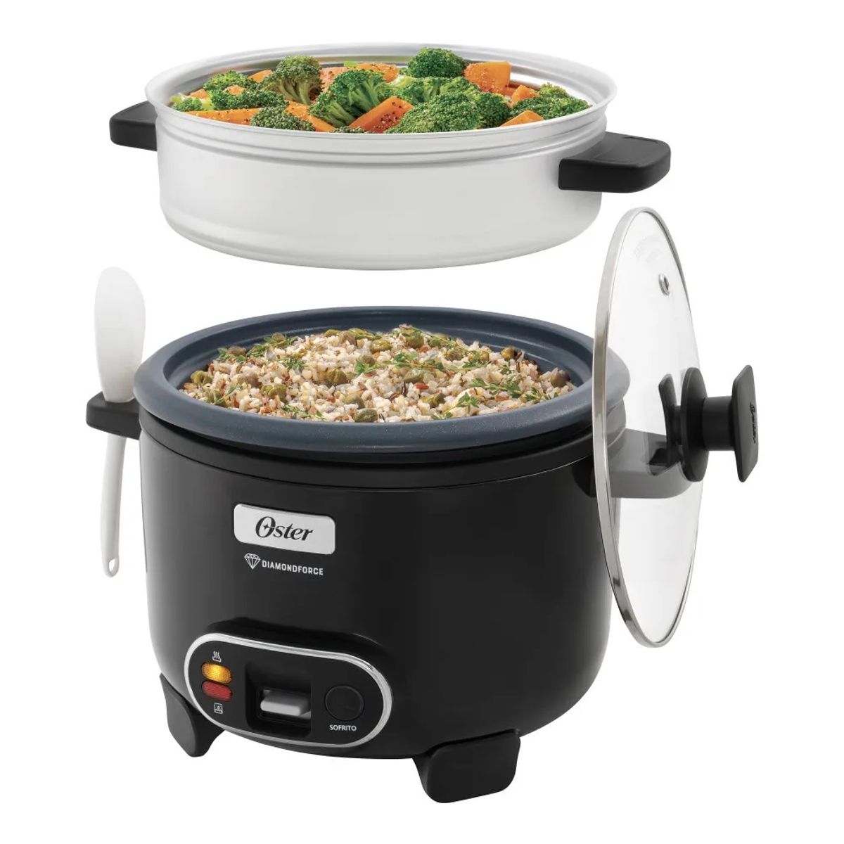 OSTER - Olla Oster CKSTRC10DFBLK-053 Arrocera Multiusos 1.8 Litros Negro
