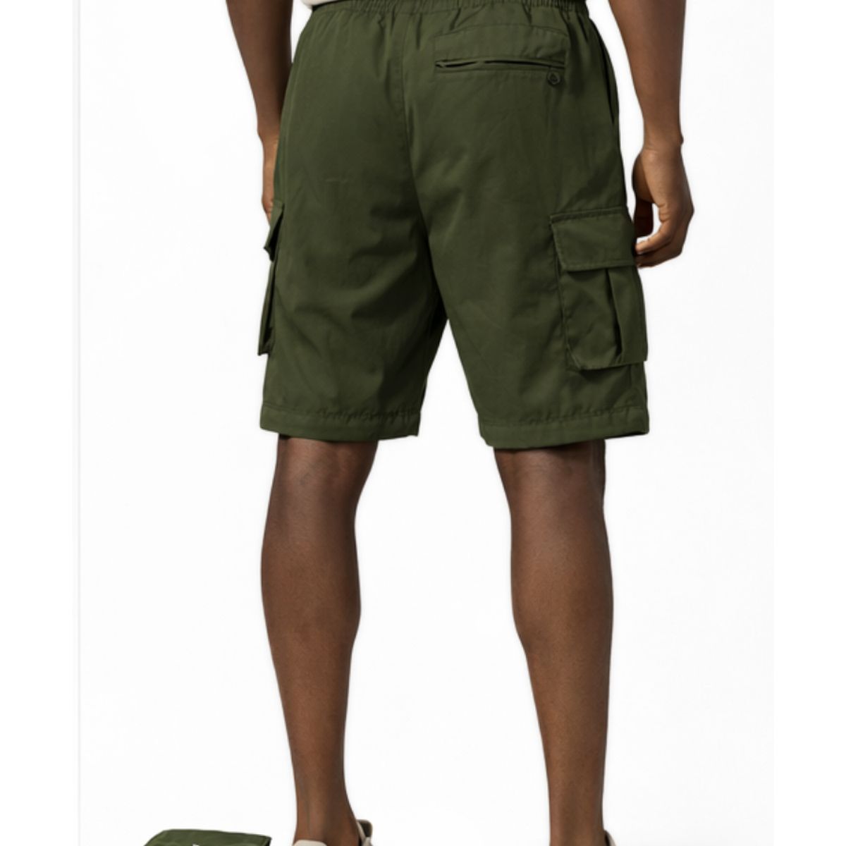 ENKI - Pantalón Cargo Convertible 2 en 1 Hombre Verde Militar Tela Mojada Secado Rápido