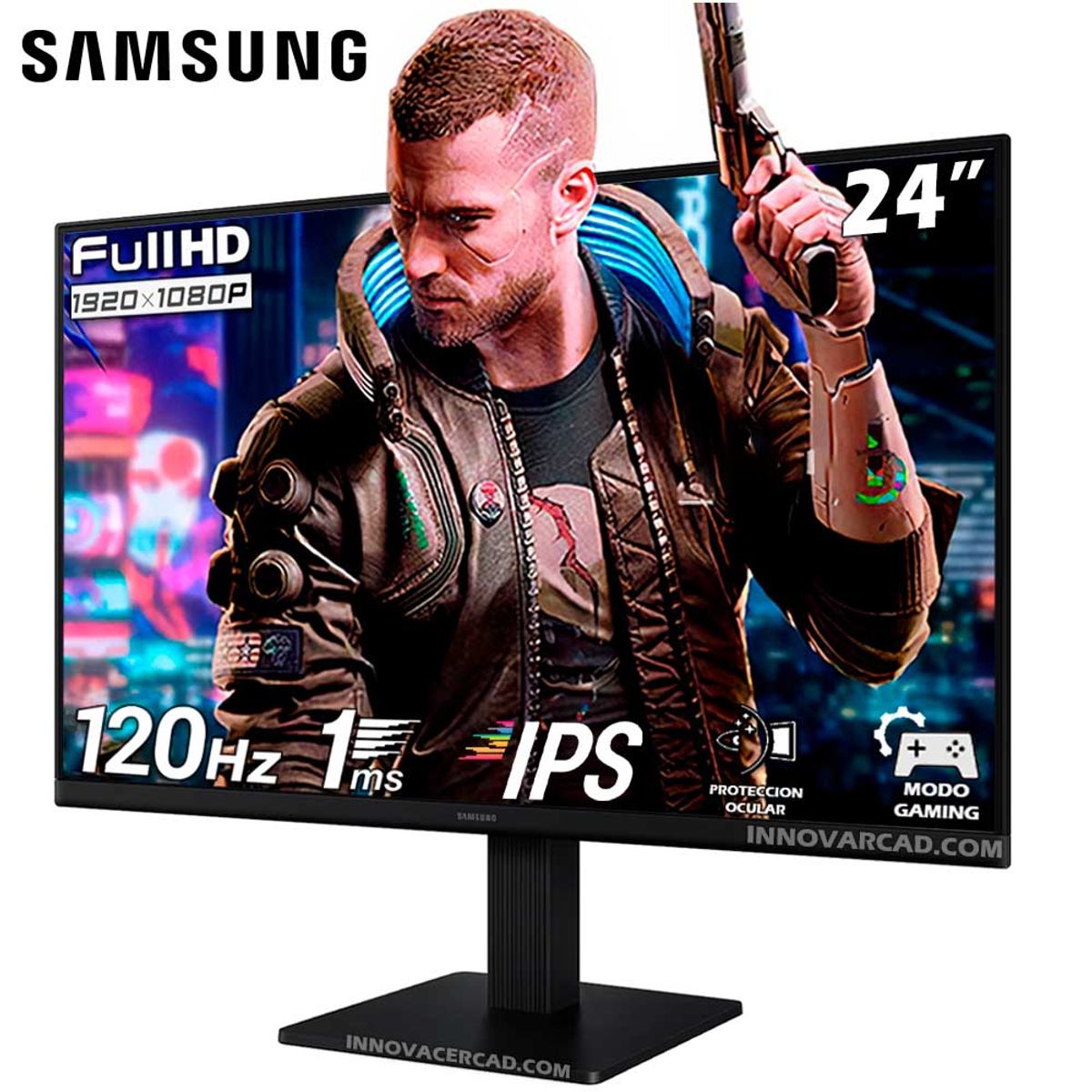 SAMSUNG - Monitor SAMSUNG LS24F320GANXZA ESSENTIAL S3 24 Full HD IPS 120HZ 1ms