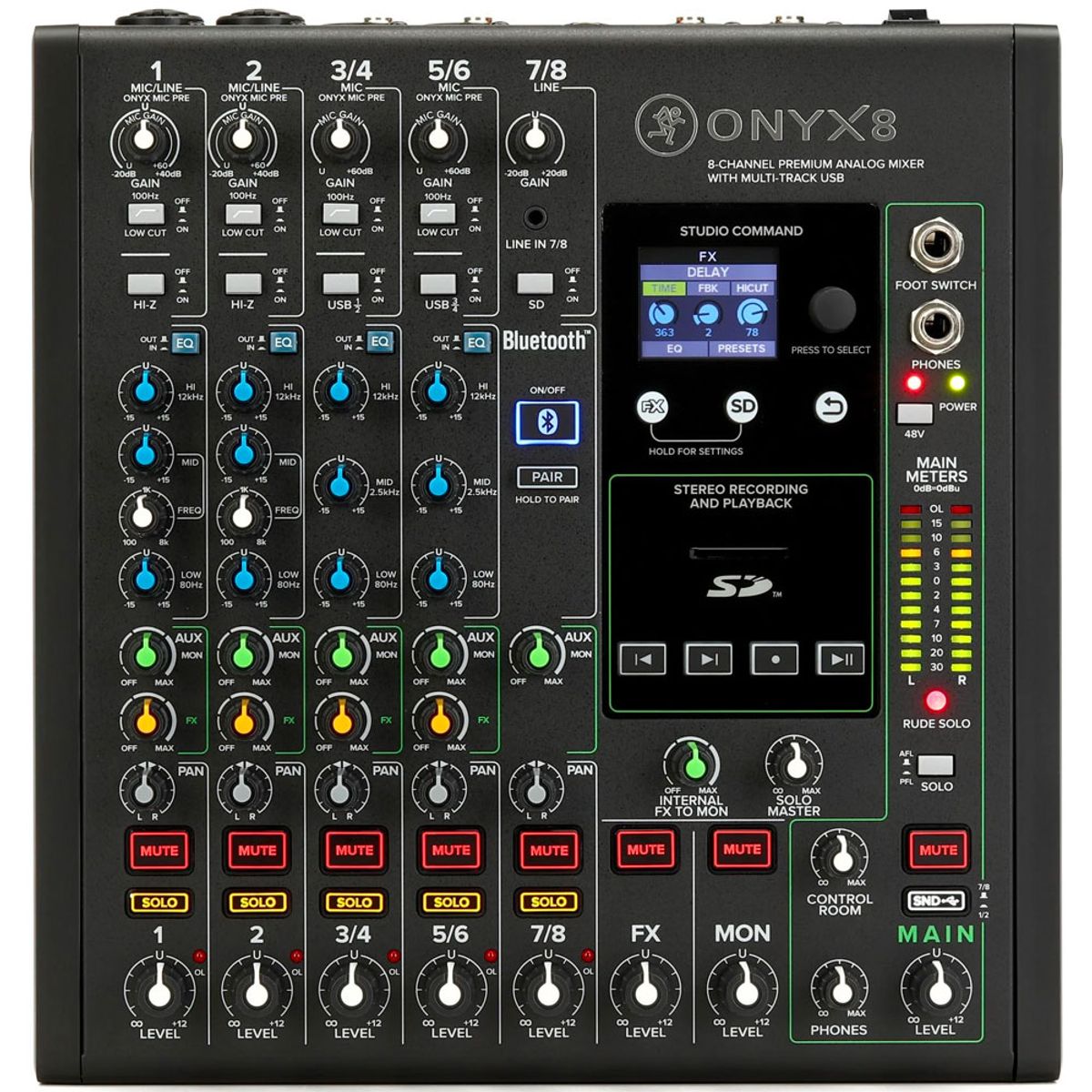 MACKIE - Mezcladora Analogica Mackie Onyx8 Multi-Track USB