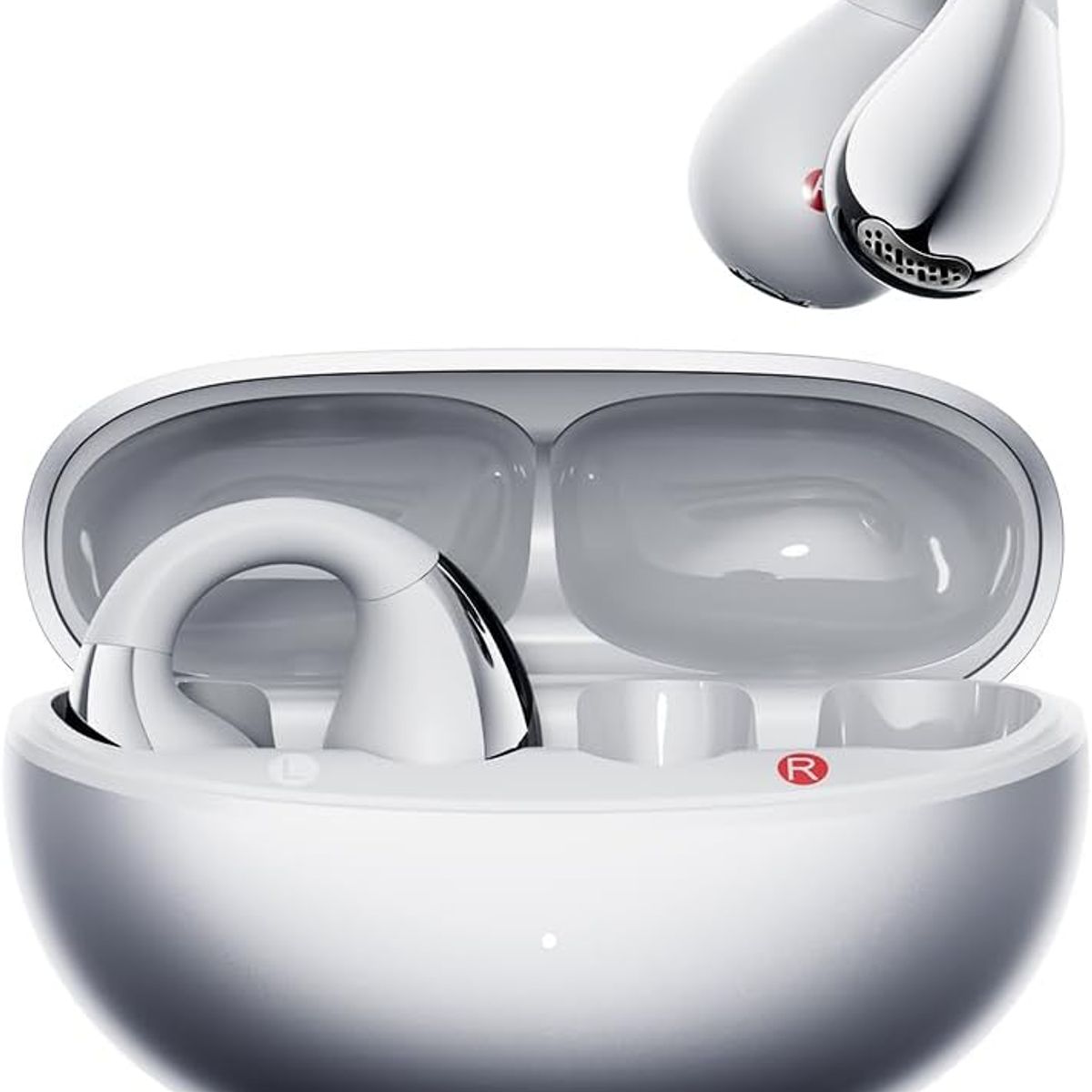 QCY - Audífonos QCY Crossky Open Ear C30S Hi-Res Audio con LDAC Bluetooth 6.0 - plateado