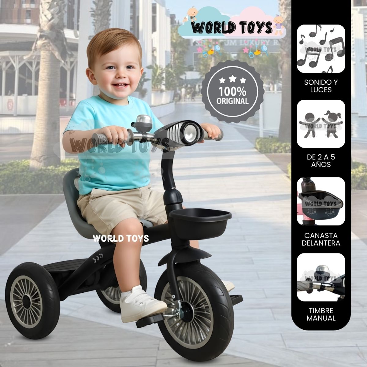BABY - Triciclo Chavito Musical «TRIKE» Edición Especial Gray