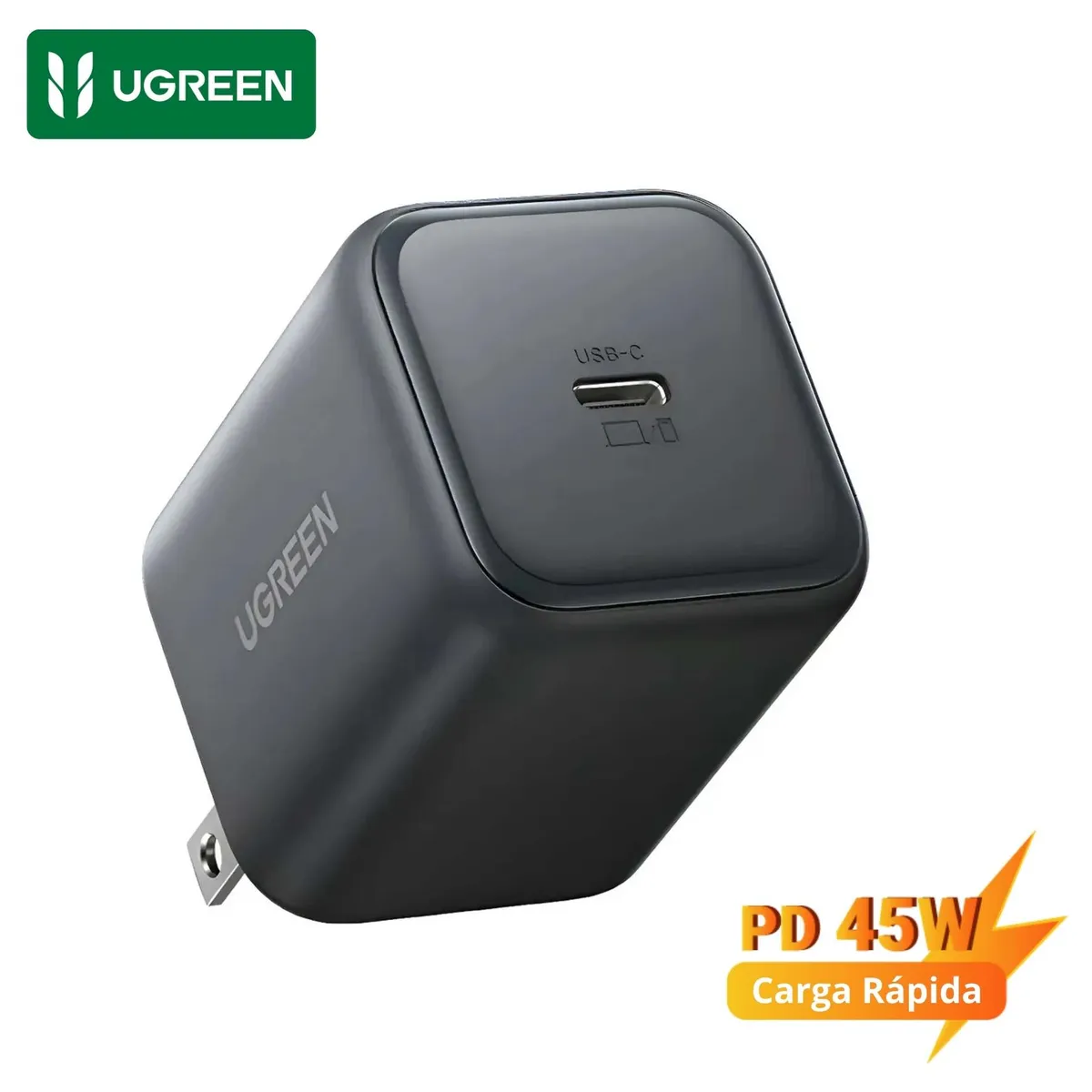 UGREEN - Cargador UGREEN Carga Rapida 45W GaN USB-C Ultra Compacto