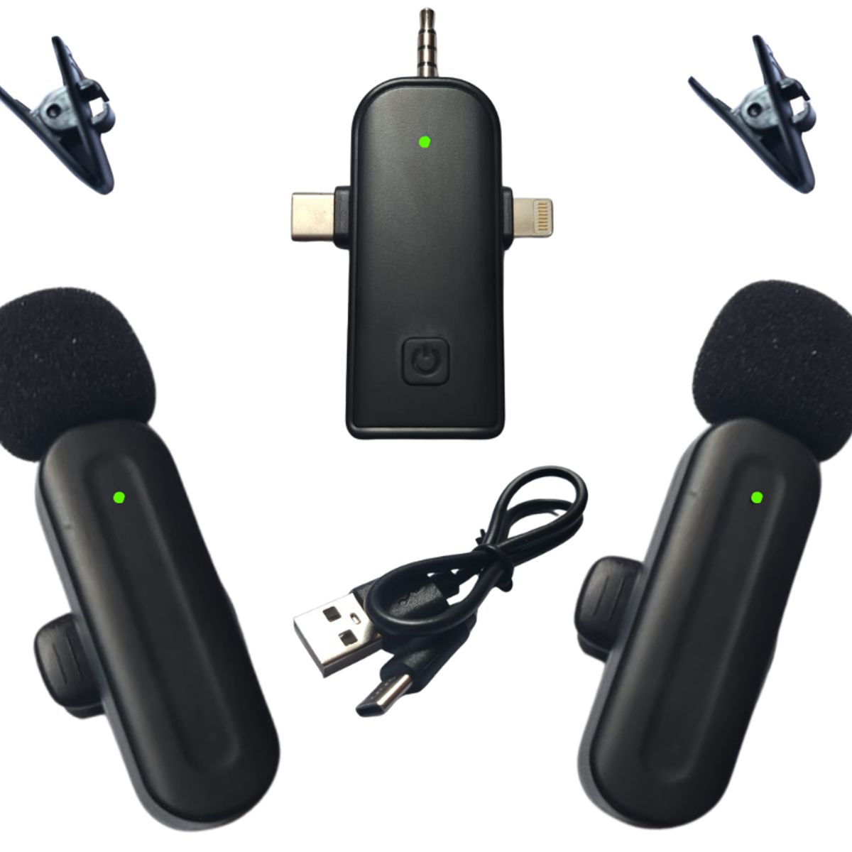 GENERICO - Microfono Solapero Inalámbrico 3 En 1 compatible Iphone Tipo C SX26