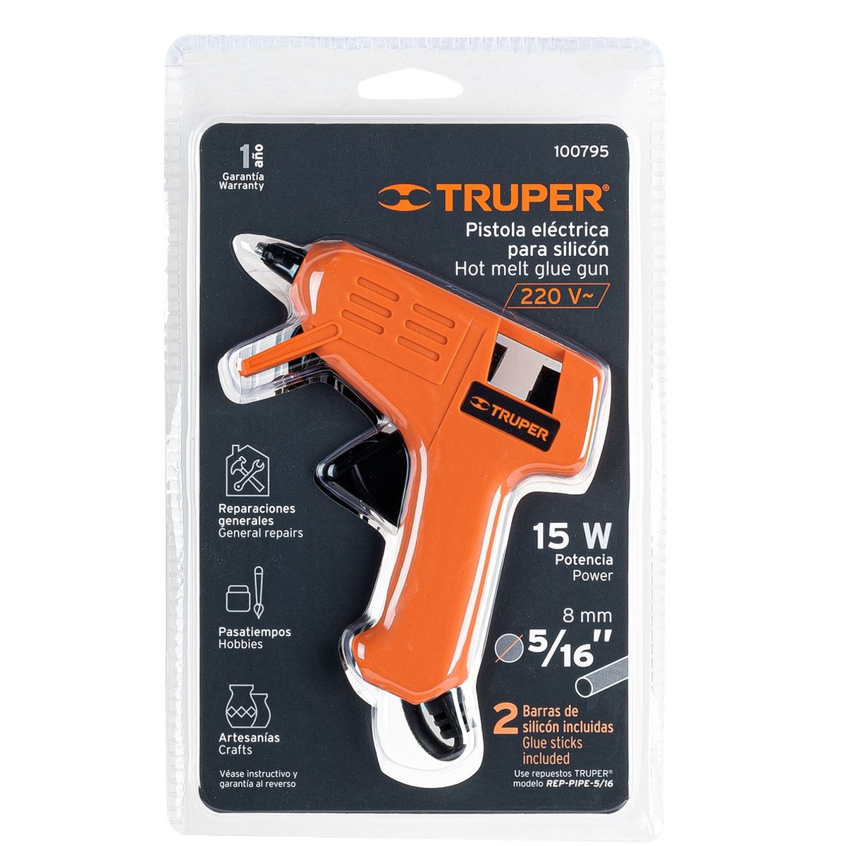 TRUPER - aplicador de silicona delgada 15w truper 220V