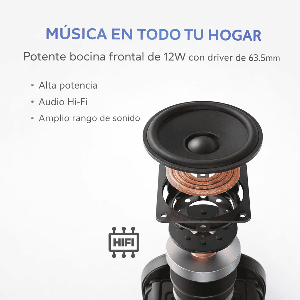XIAOMI - Altavoz Inteligente Asistente Google Potencia 12W Bluetooth 4.2 Tecnología HARMAN 2 Micrófonos