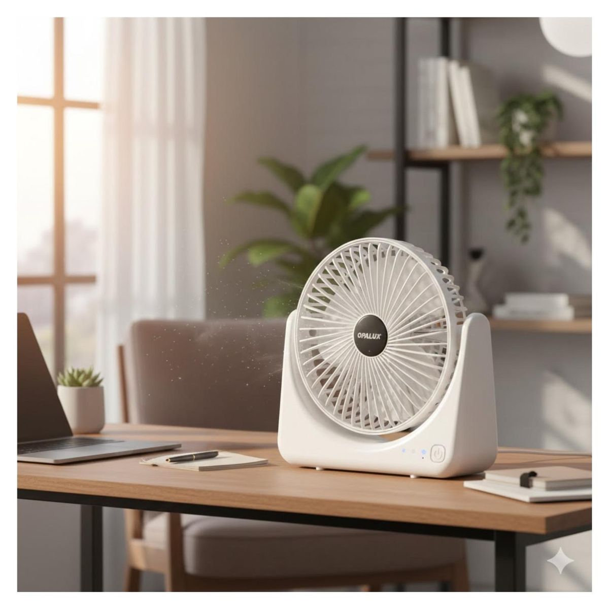 OPALUX - Ventilador portatil recargable 3 velocidades Opalux