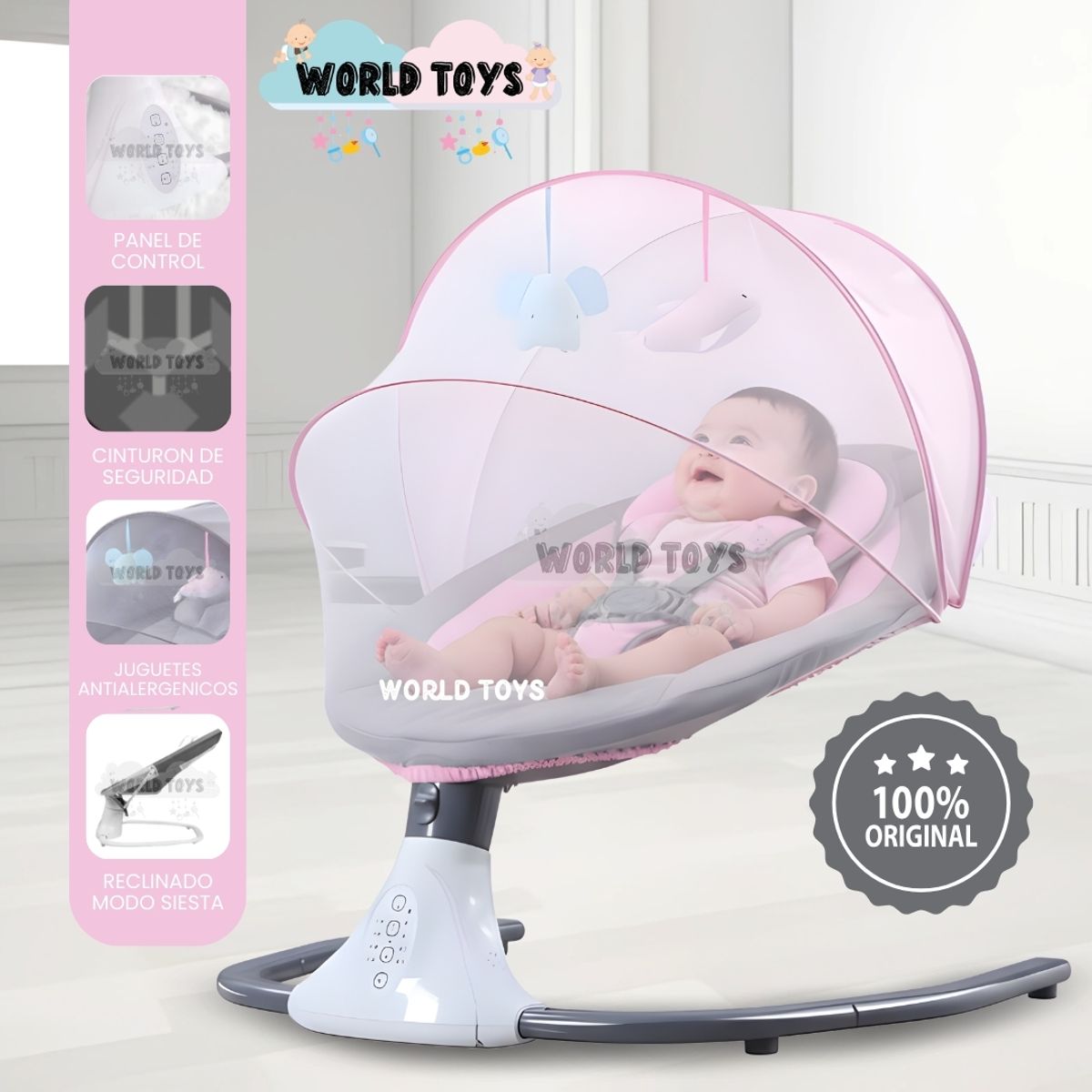 Baby - Silla Mecedora Didáctica «MOLLY» Edición Especial Pink