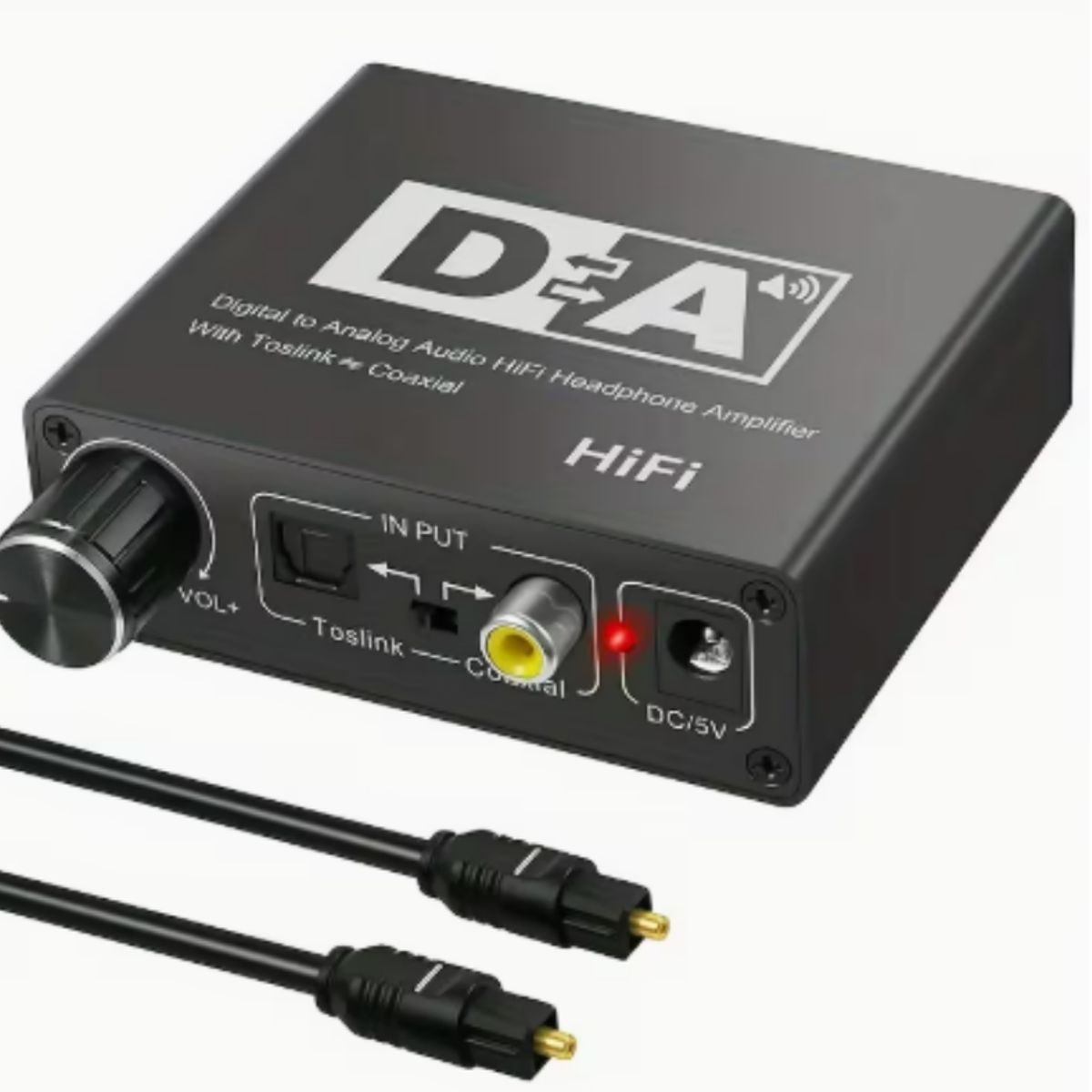 GENERICO - Convertidor Óptico DA Hifi Kit Cable Óptico + Rca A Rca