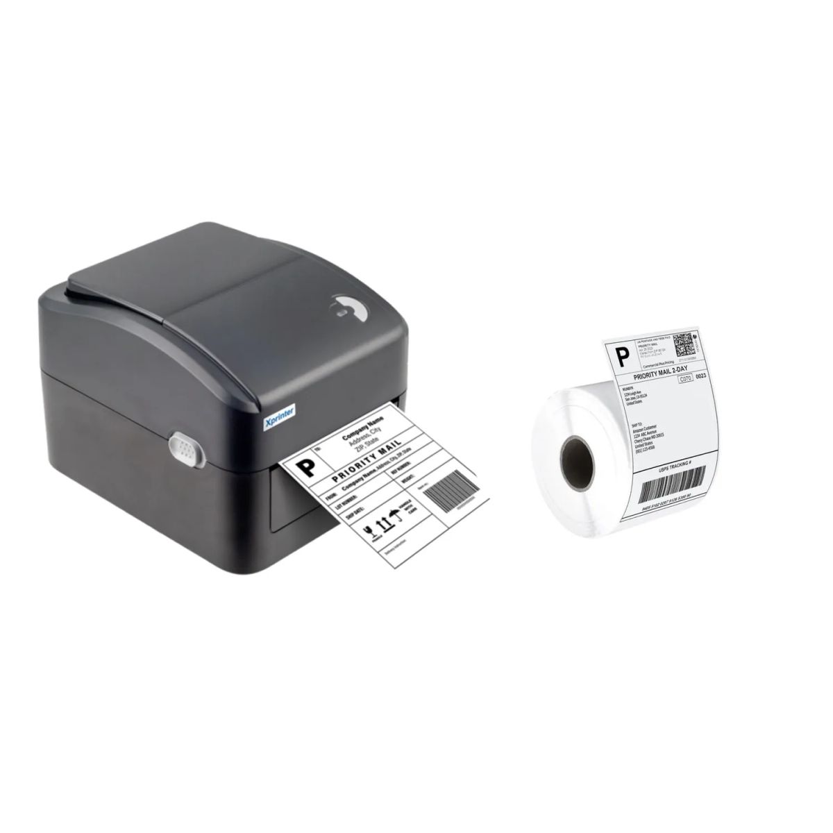 Impresora térmica etiquetas XPRINTER XP-420B 110mm con Rollo Etiquetas ...