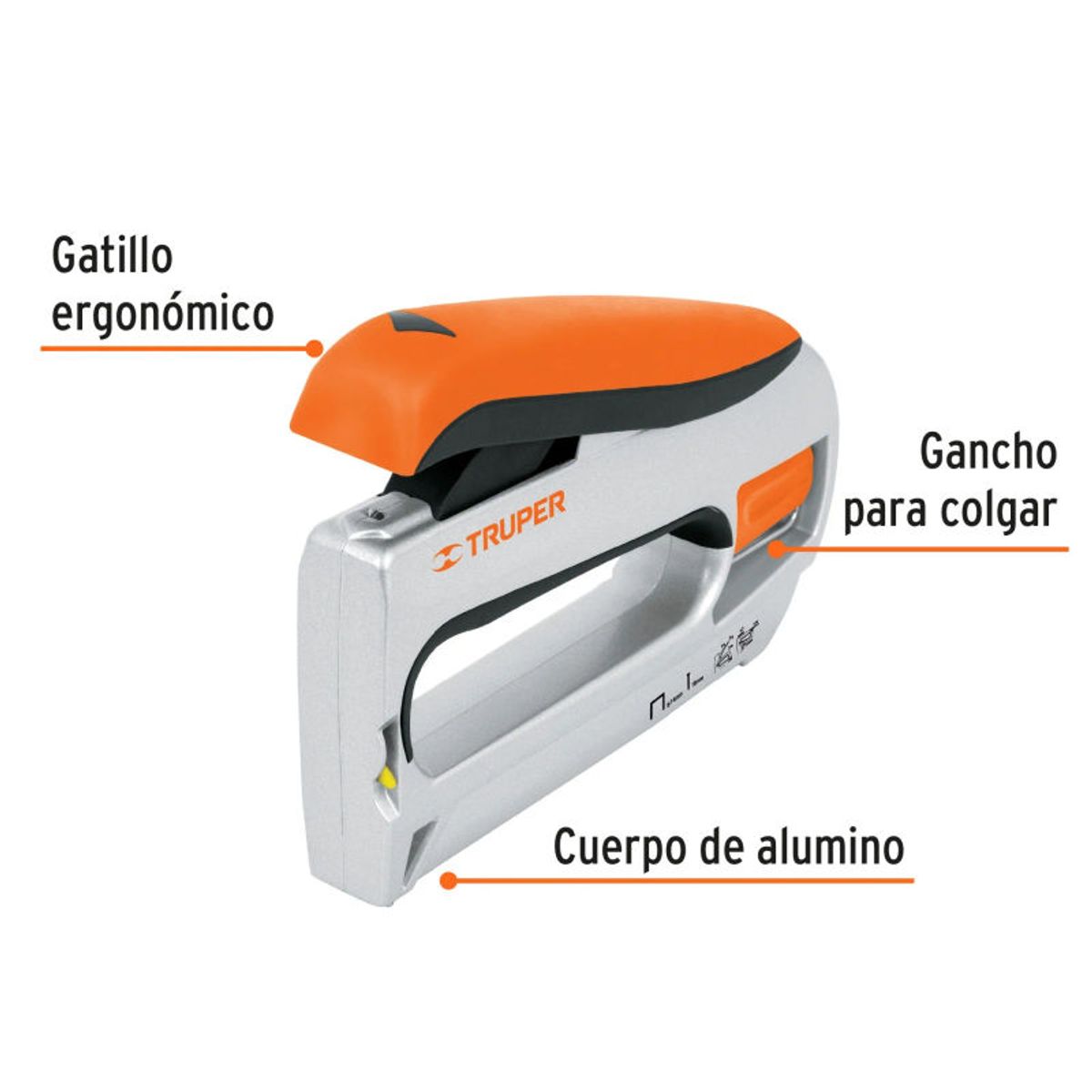 TRUPER - Engrapadora  clavadora tipo pistola uso rudo Truper - 17981