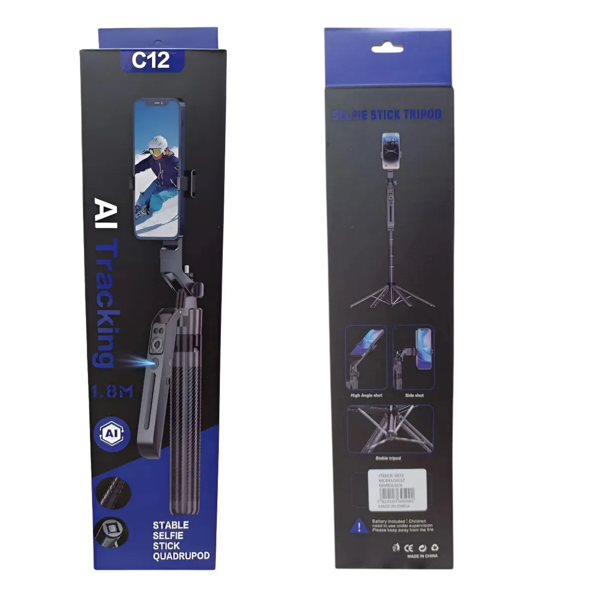 OEM - Trípode Inteligente C12 con Seguimiento IA 360 con reconocimiento facial