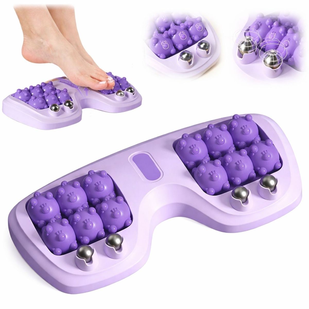 OEM - Rodillo Masajeador de Pies para Fascitis Plantar con Acupresión y Base Antideslizante Dolor Plantar