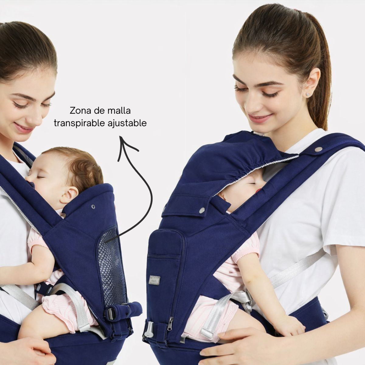 GENERICO - Canguro ergonómico multifuncional para Bebé Azul marino